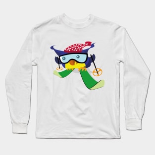 Cute little owl skiing Long Sleeve T-Shirt